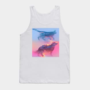 cat and dog water and fire Tank Top